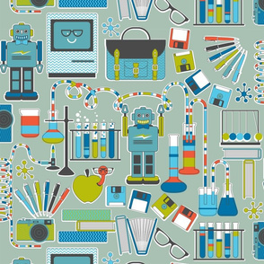 Retro Geek Chic blue