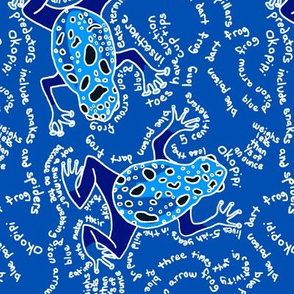 Blue Poison Dart Frog - White and Blue