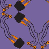 Cable tile purple