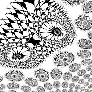 Variegated Dots - B & W