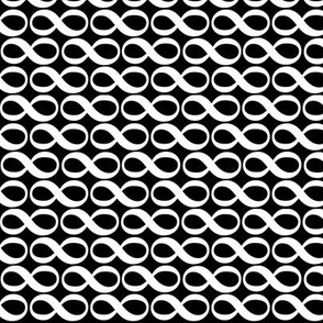 serenity infinity white on black