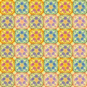 Art Nouveau Flower Quilt