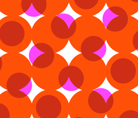 enormous halftone dots in reds