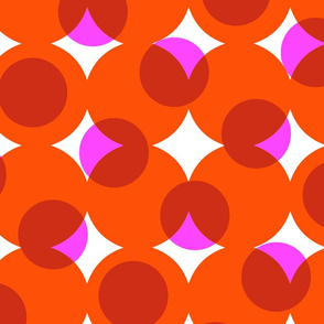 enormous halftone dots in reds