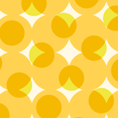 enormous halftone dots in golds