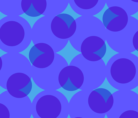 enormous halftone dots in blues