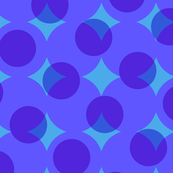 enormous halftone dots in blues