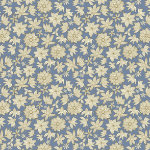 Spring flowers in blue