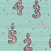 Birthday's candles by number