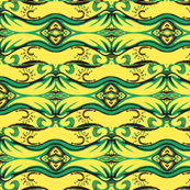 Roads Paint in Green and Yellow