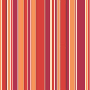 Modern Pomegranate Stripes