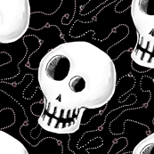 Skull w/Flies and Dot Trails