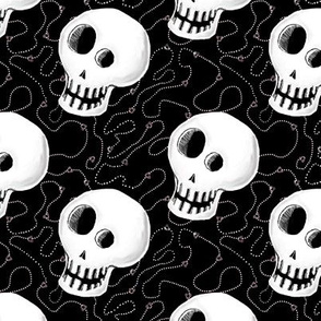 Skull w/Flies and Dot Trails