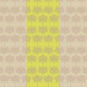Matsu broad stripe - lemon and beige