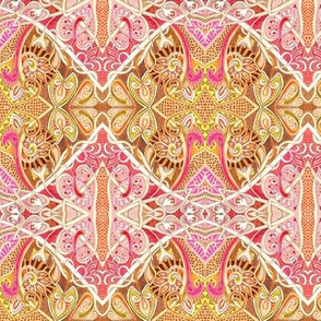 Old Fashioned Twisted Paisley Victorian (in salmon and coco)