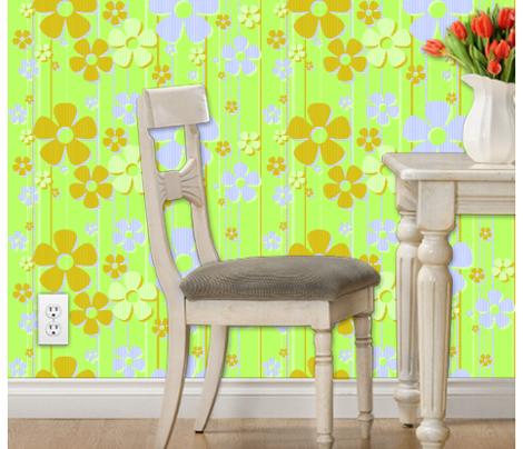 Striped Daisies - Key Lime