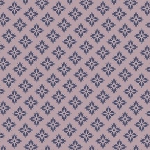 Rosy brown vintage birds flower 