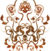 Skull Damask 1