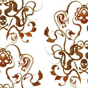 Skull Damask 1