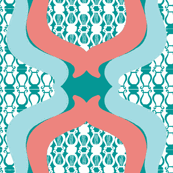 Greek Pattern Tile on turqois