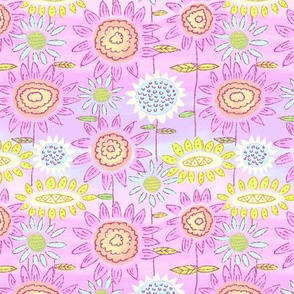 Floral Frolic Pink and Green