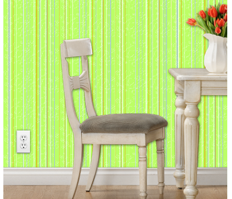Daisy stripes - key lime