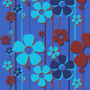 Striped Daisies - blueberry tart