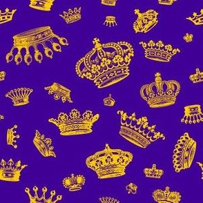 Royal Crowns - Gold on Purple