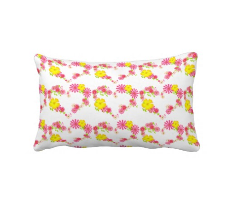Pink and Yellow Flower Hearts