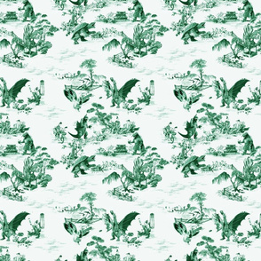 Godzilla & Friends toile (green)