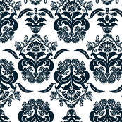 damask dolphin navy