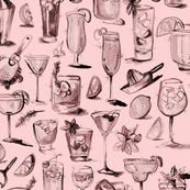 CocktailPattern in Pink
