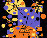 Geometric Atomic Wallpaper I Black