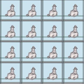 tiny hippo plaid 