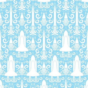Rocket Science Damask (Blue)
