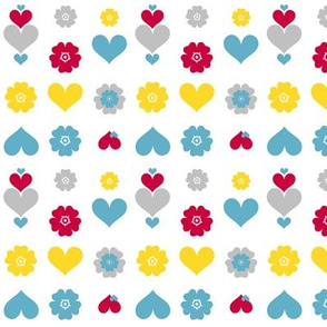 Hearts & Flowers! - Sweet Birds of Summer - Summer Party! - © PinkSodaPop 4ComputerHeaven.com  