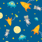 Space cat pattern