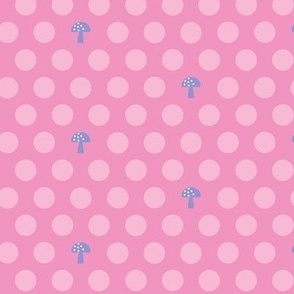 Woodland Mushroom Dots with lavender 