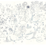 Animal and Garden Toile