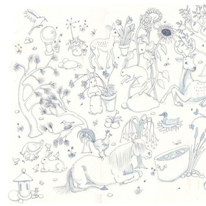 Animal and Garden Toile