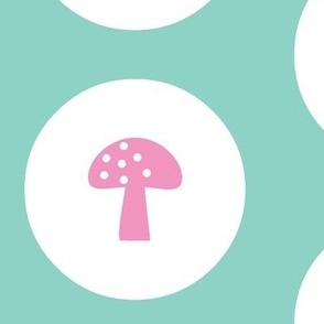 Woodland Magic Mushroom Mint dark