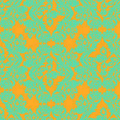 floral damask mint