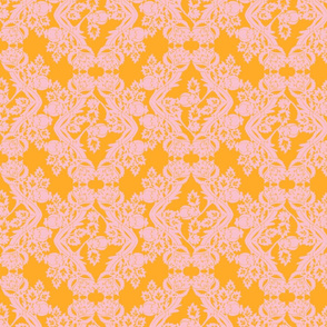 floral damask peach