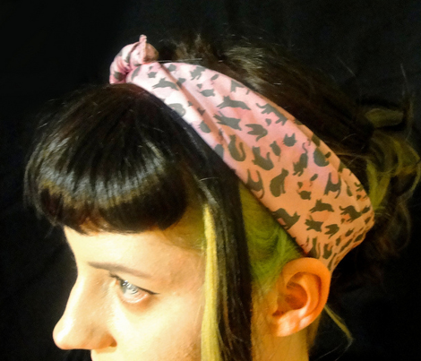 kitty cat leopard animal print - hot pink
