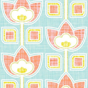 Mod Linen Flowers Multi
