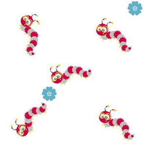 Wormy Squirmy Caterpillar! - 3  - Sweet Birds of Summer - Summer Party! - © PinkSodaPop 4ComputerHeaven.com 