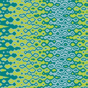 Bubbles Blue-Lime Print