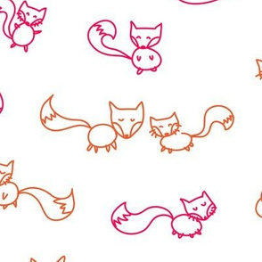 foxy doodle_pink-orange-white