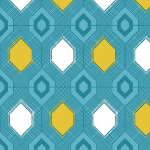 Mod Diamond in Yellow and White