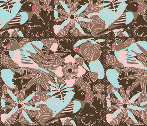 Botanic & Birds - Brown